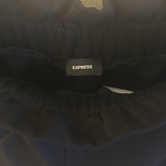 Express Paperbag Pants Black Womens Size Medium Pull On Style Wide Leg - Picture 7 of 13